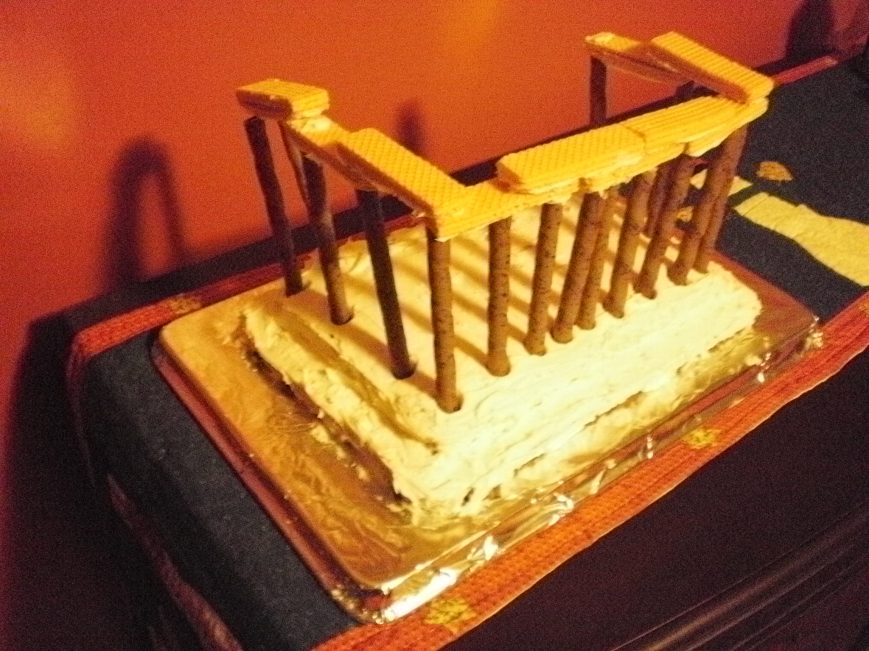 Ruined Parthenon Cake