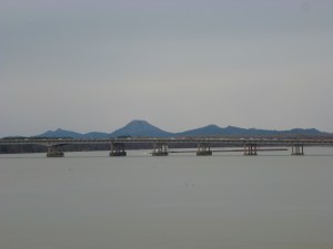 View of Pinnacle Mountain from the Big Dam Bridge